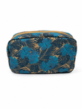 Printed Tile Pouch — Indigo Bloom