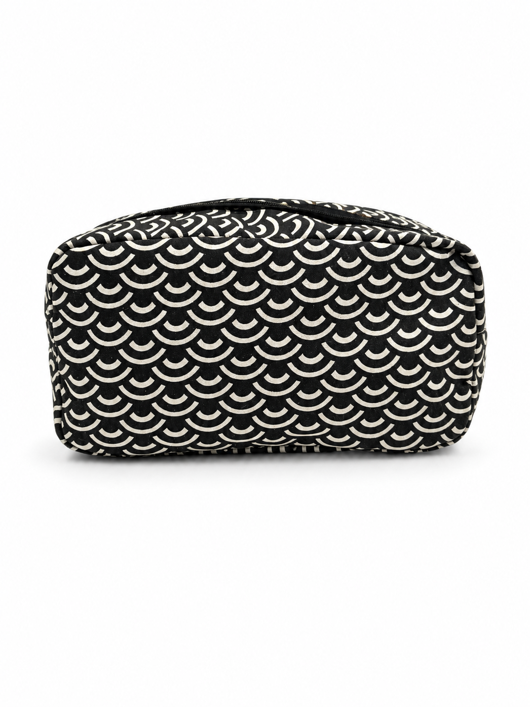 Printed Tile Pouch — Monochrome Wave