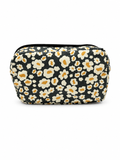 Printed Tile Pouch — Daisy Noir