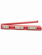 Teak Wood Rack & Pusher with Hinge — Antique Rose