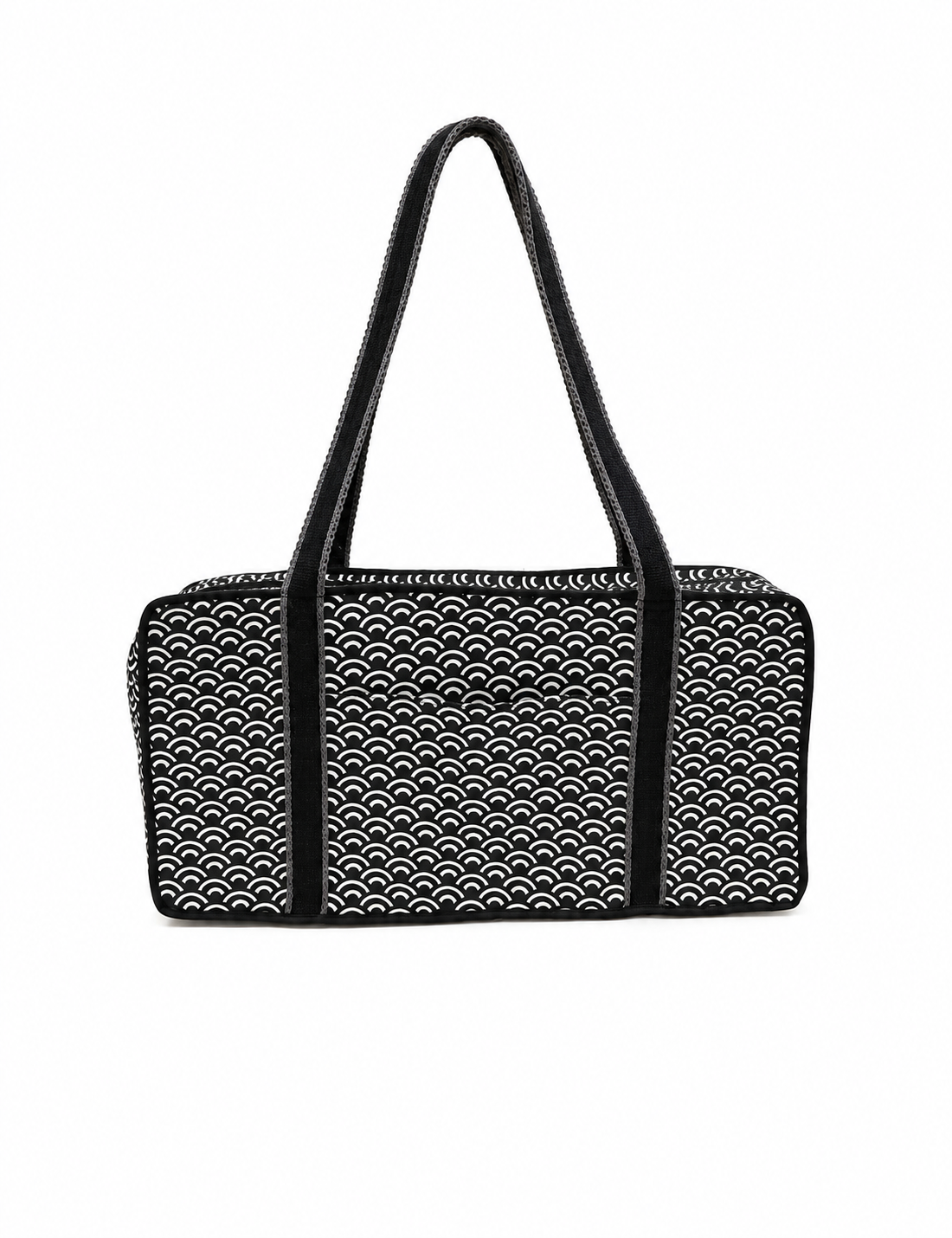 Printed Mahjong Bag — Monochrome Wave