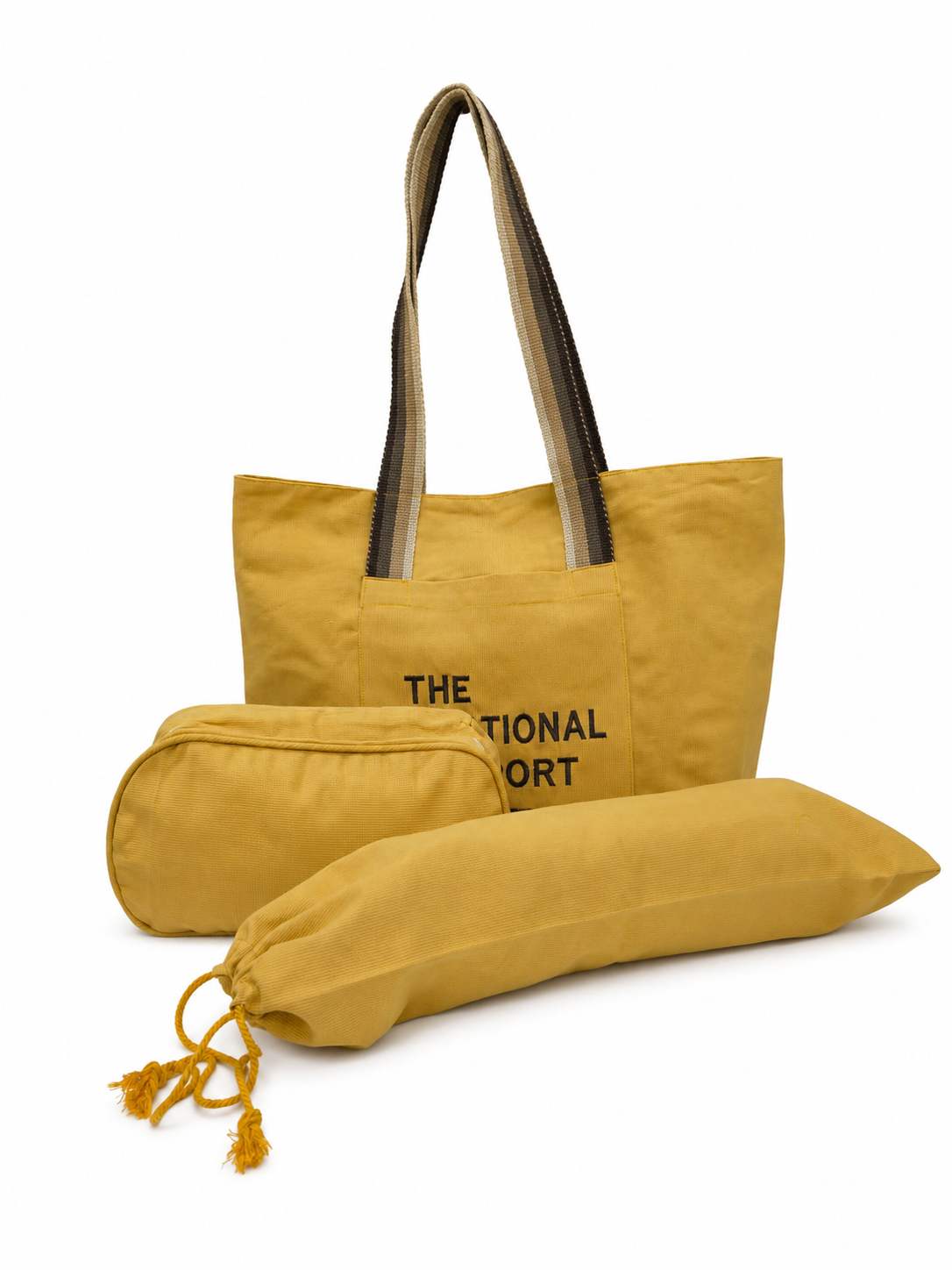 Emotional Support Mahjong Embroidered 3-Piece Mahjong Tote Bag Set