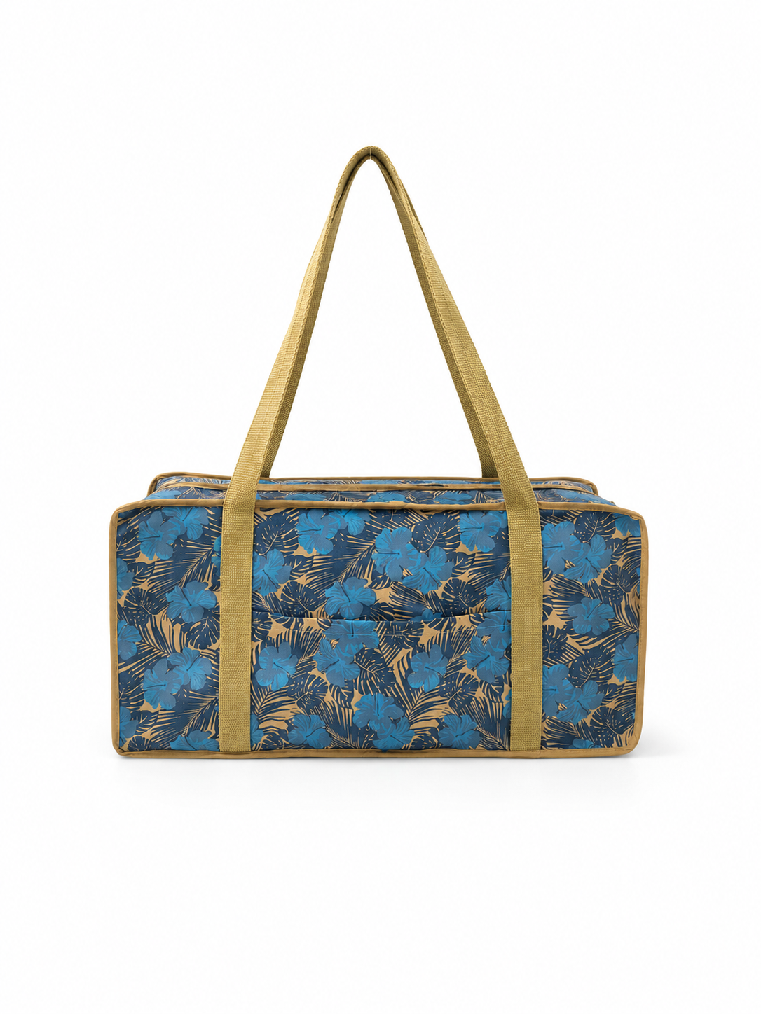 Printed Mahjong Bag — Indigo Bloom