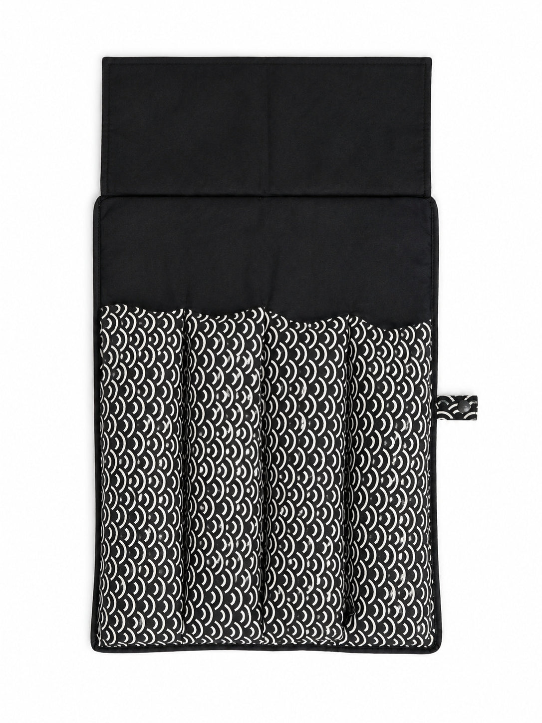 Printed Folio Rack Pouch — Monochrome Wave