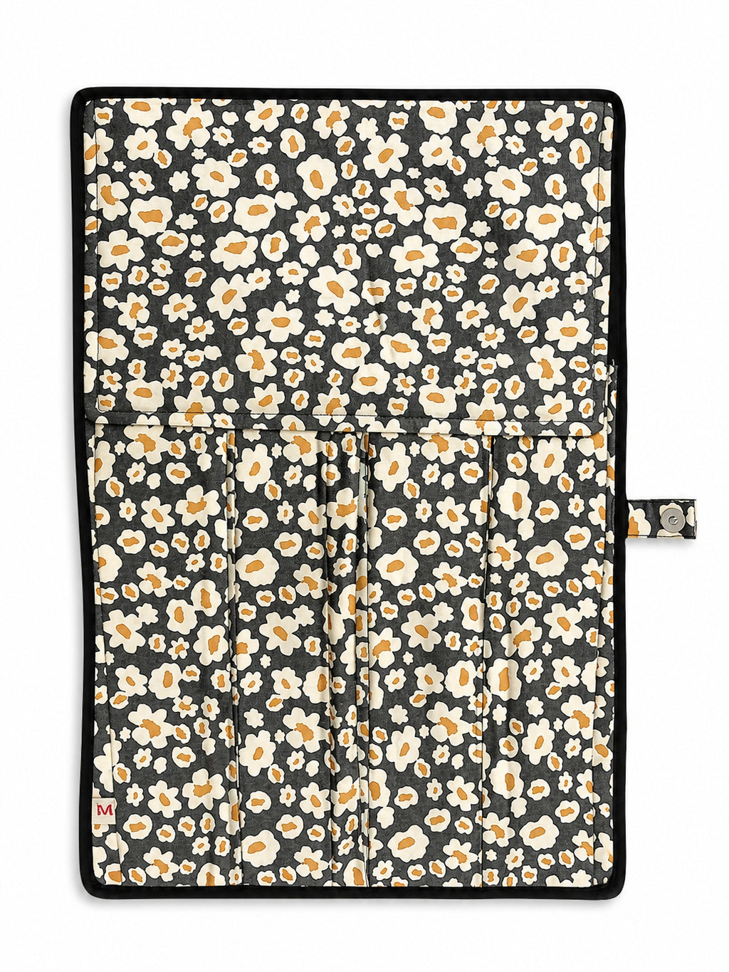Printed Folio Rack Pouch — Daisy Noir