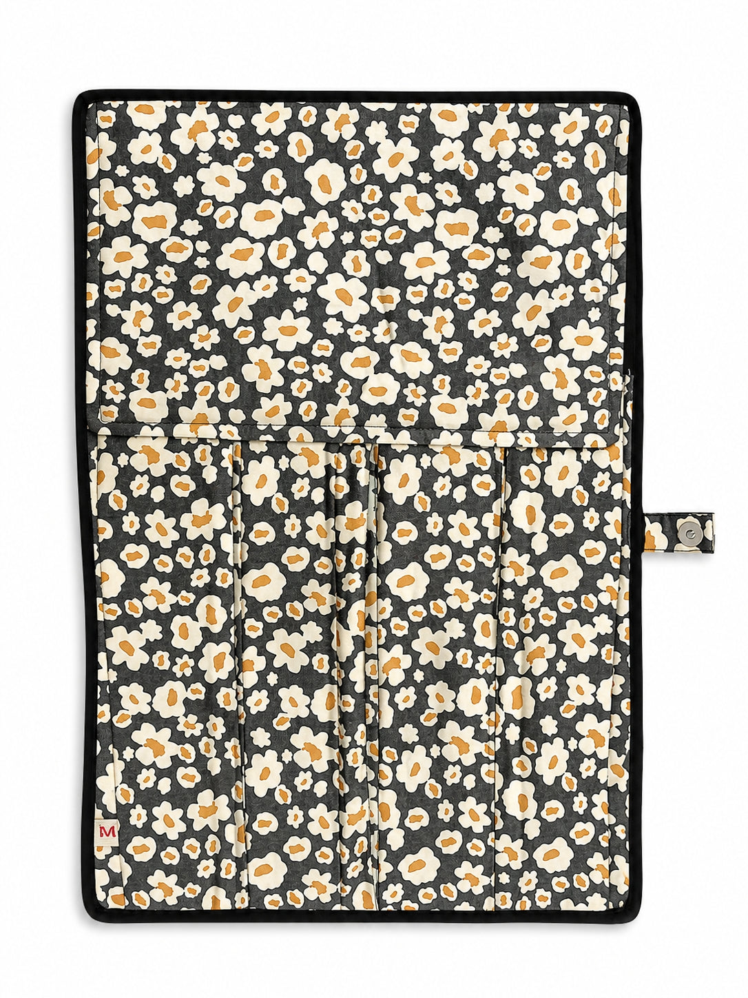 Printed Folio Rack Pouch — Daisy Noir
