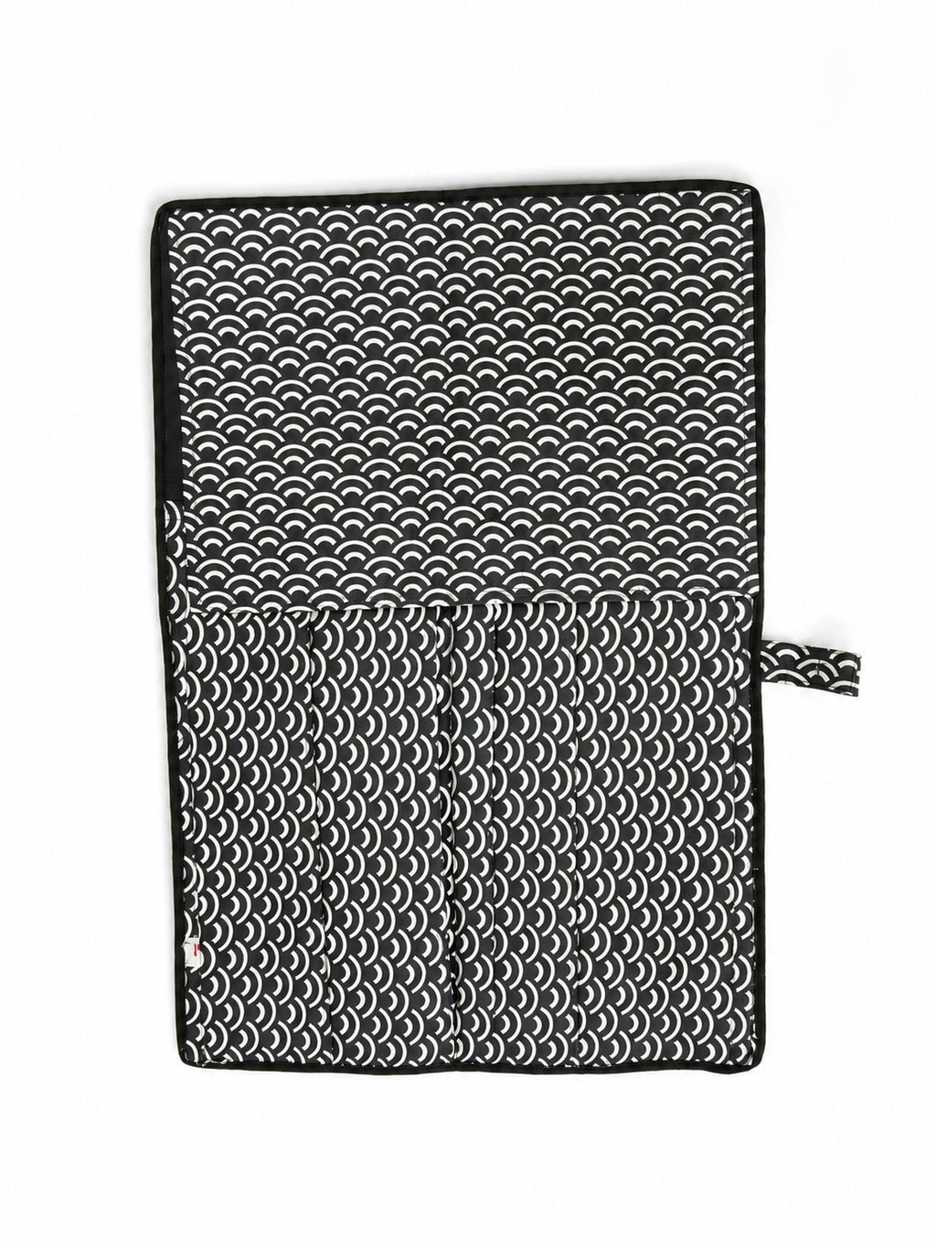 Printed Folio Rack Pouch — Monochrome Wave