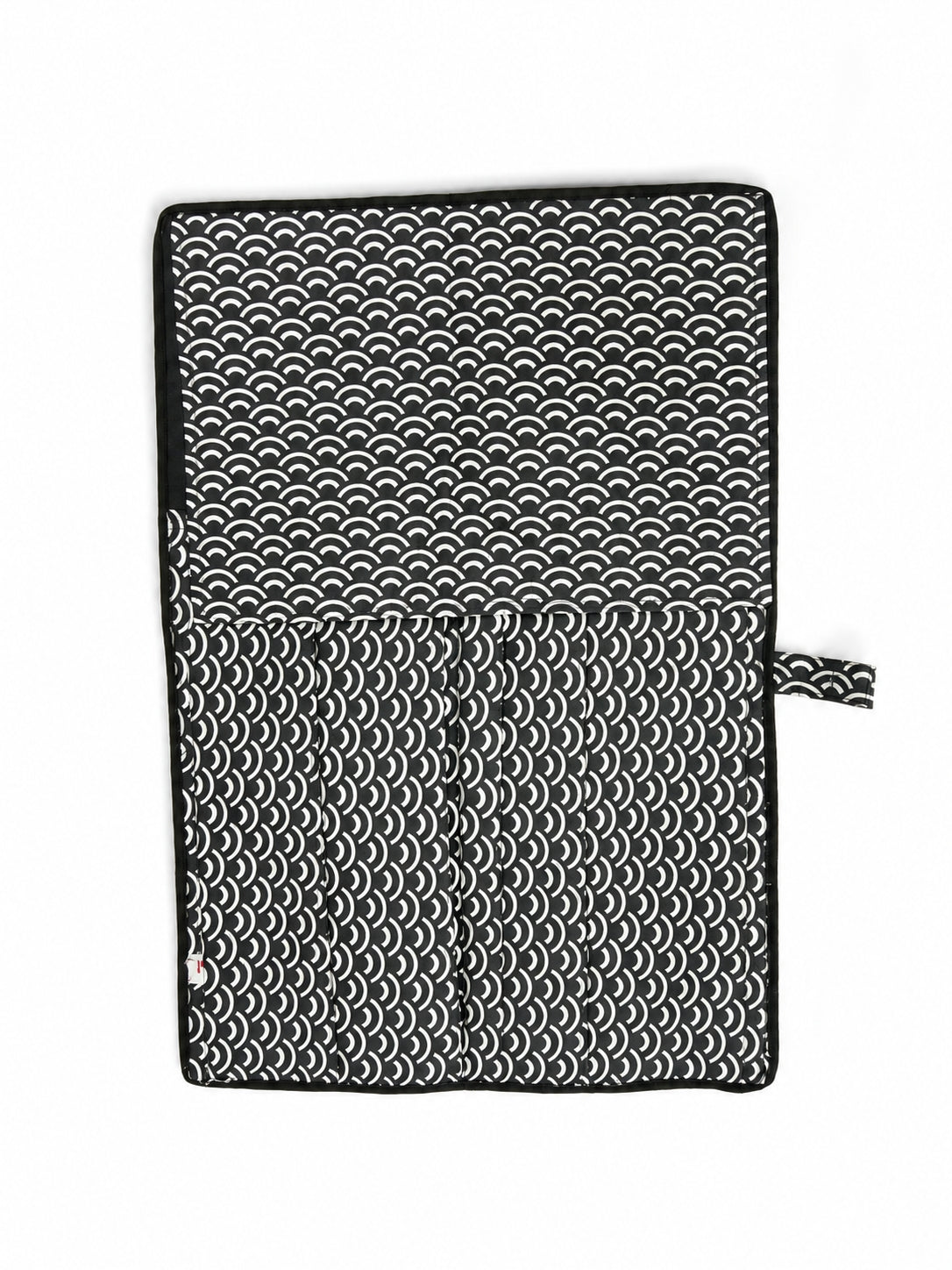 Printed Folio Rack Pouch — Monochrome Wave